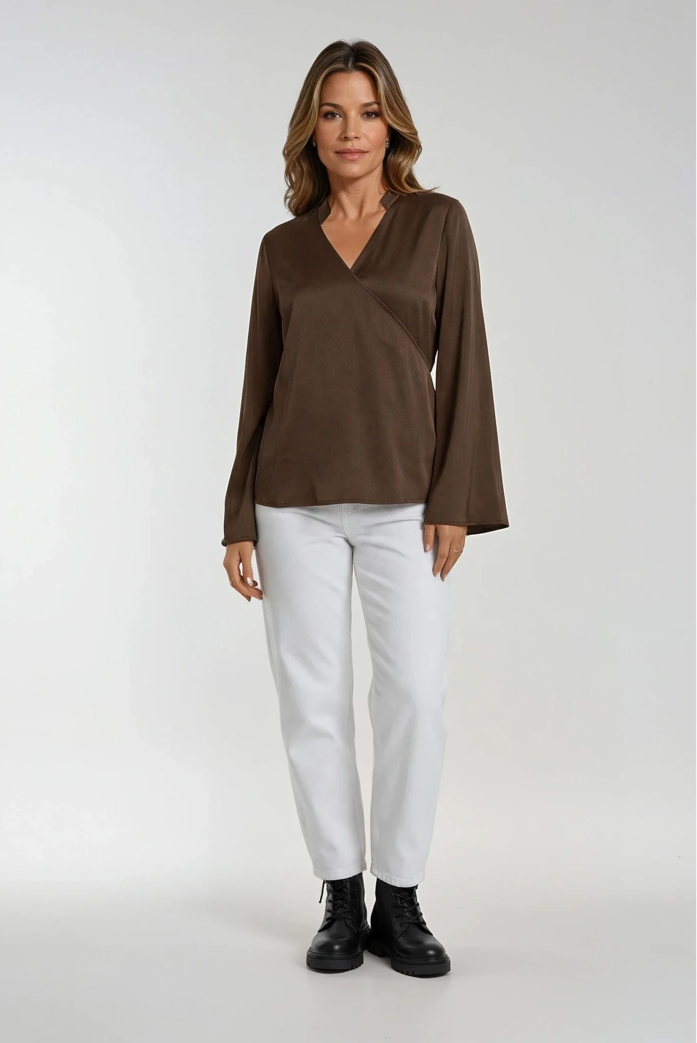 Bluse Kimono chocolate brown