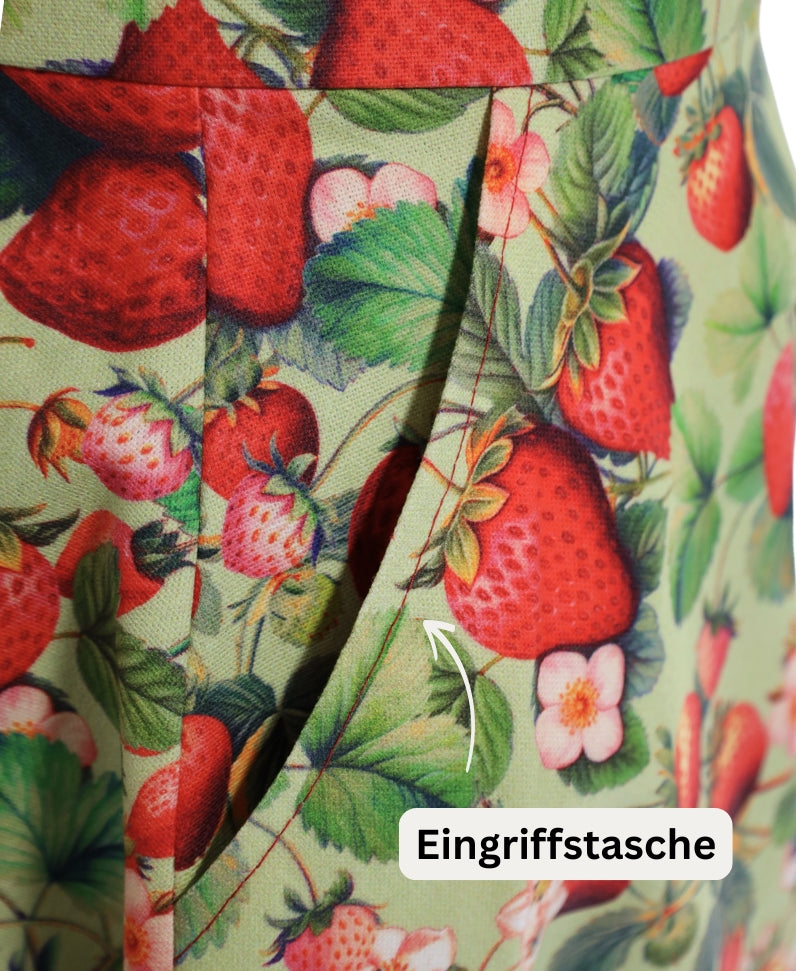 Midirock Fragole Mint mit Taschen