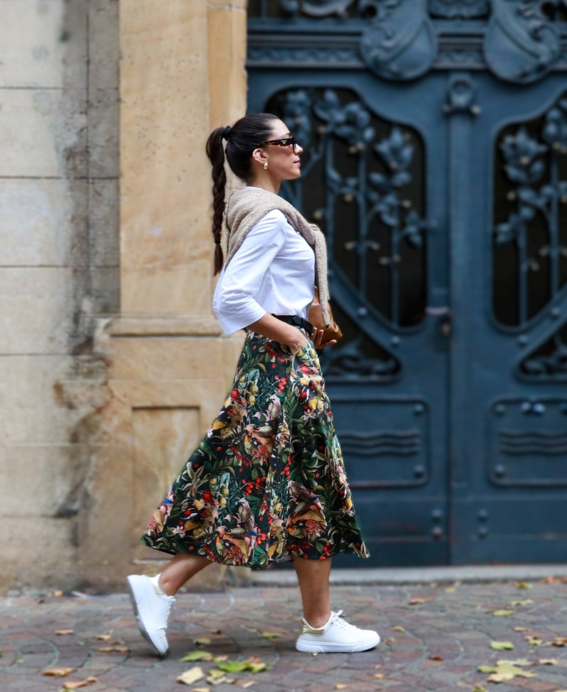 Midirock Birds schwarz mit Taschen