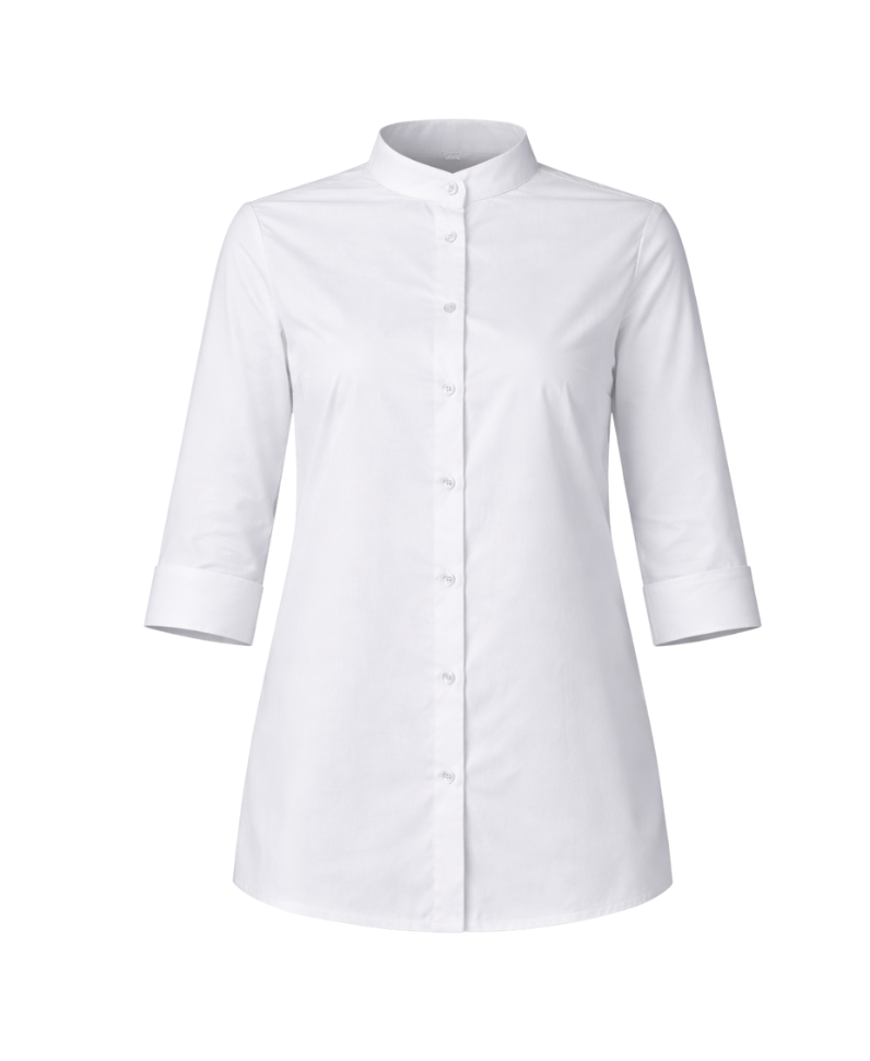 Bluse mit Stehkragen weiß