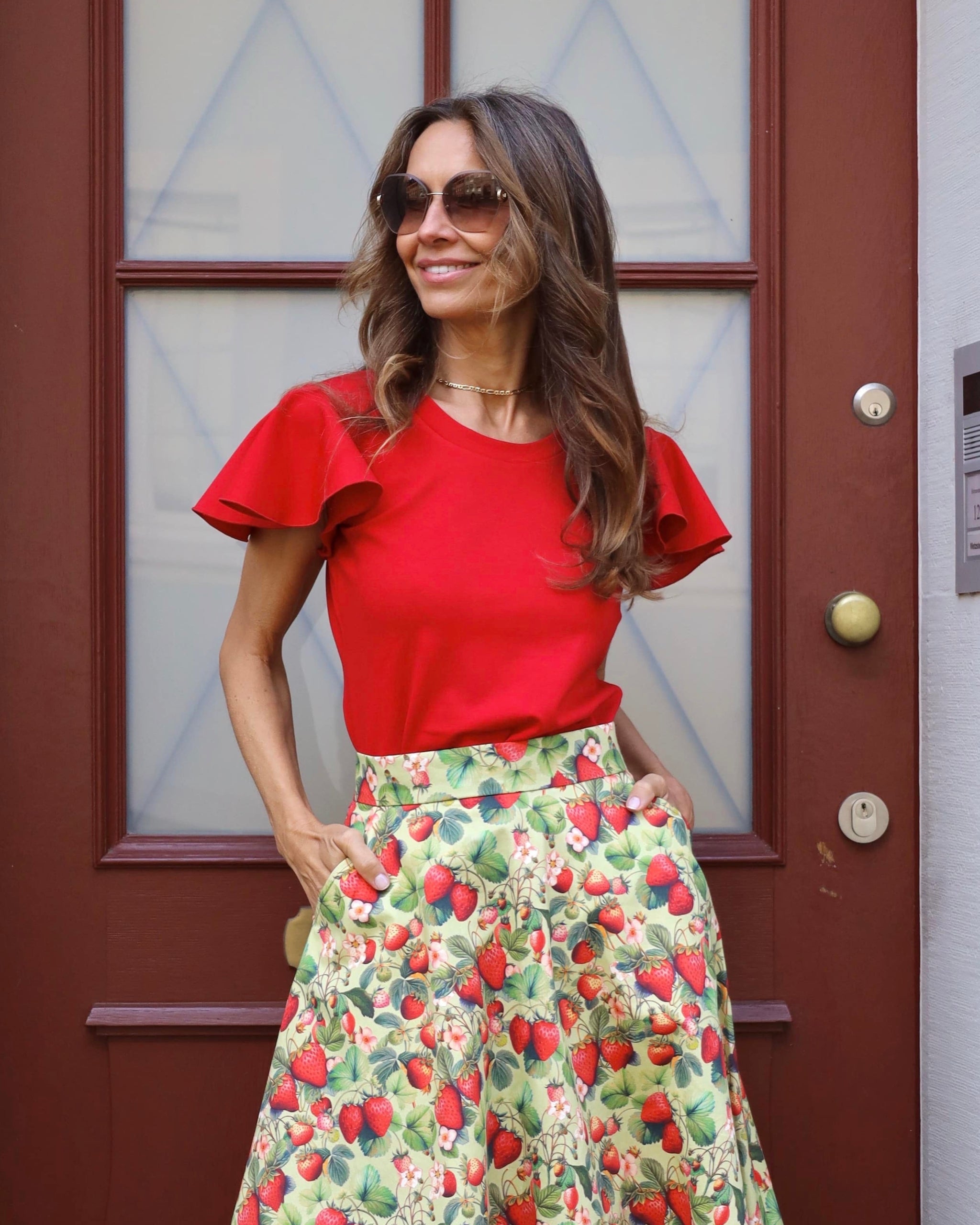 Oberteil mit Flügelärmeln