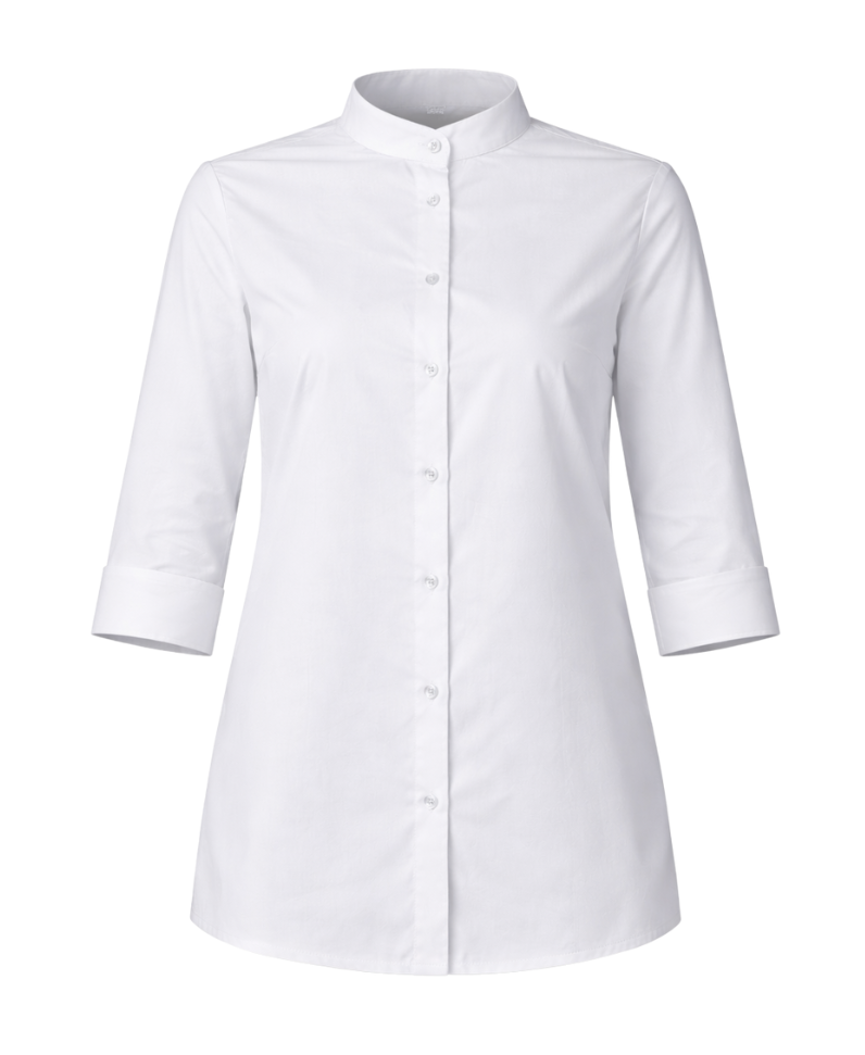 Bluse mit Stehkragen weiß