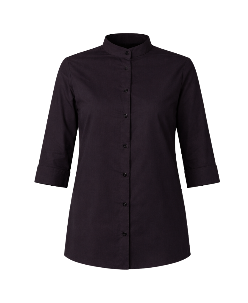 Bluse mit Stehkragen schwarz