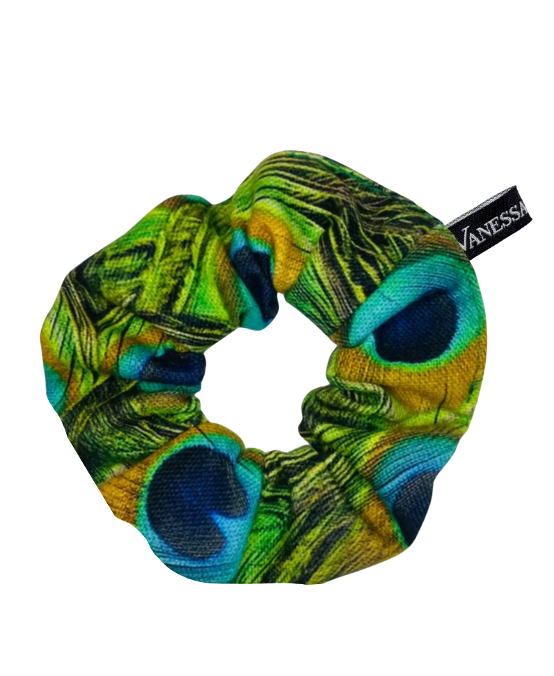 Scrunchie a forma di pavone