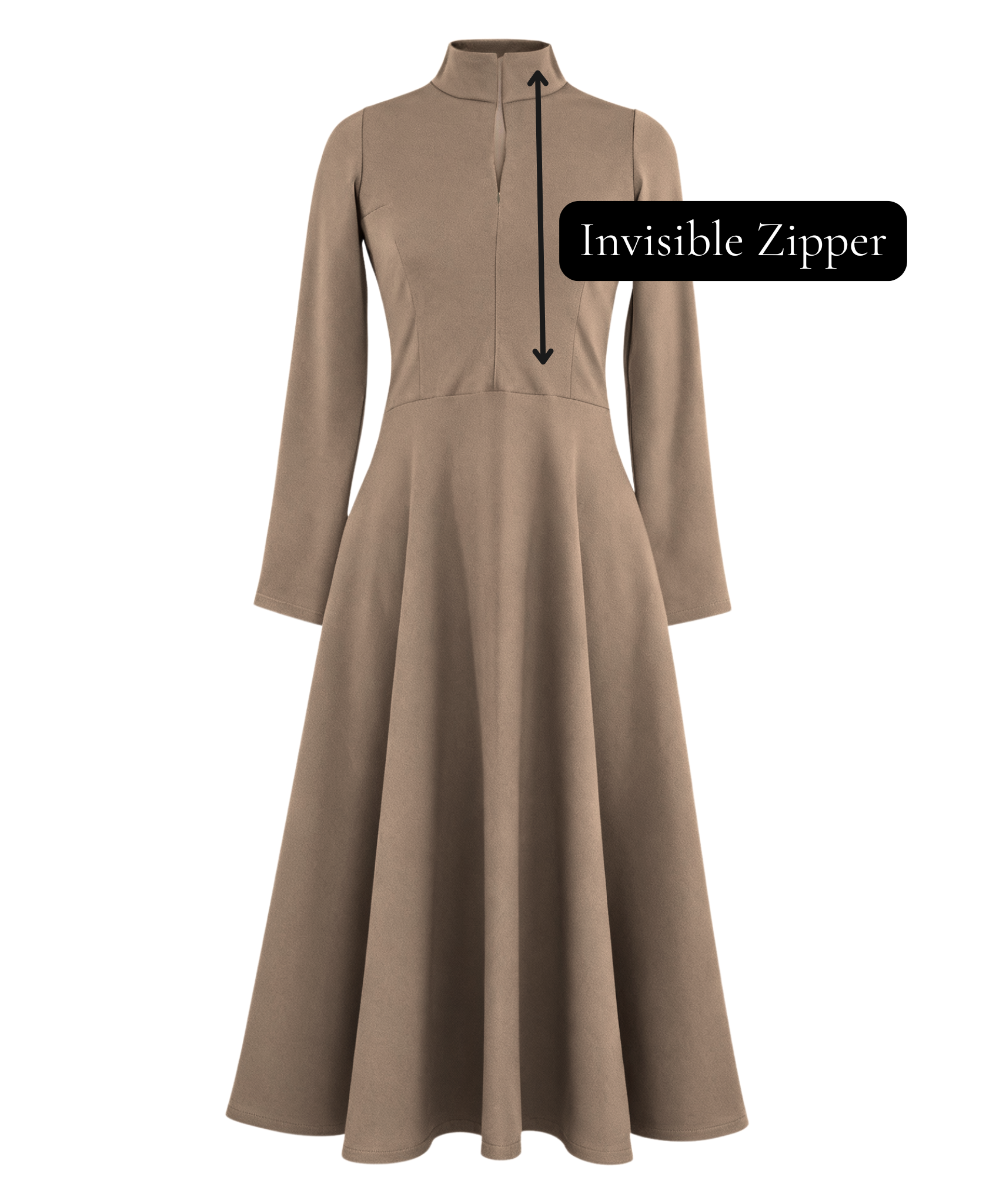 Midi dress ‘Passepartout’ black