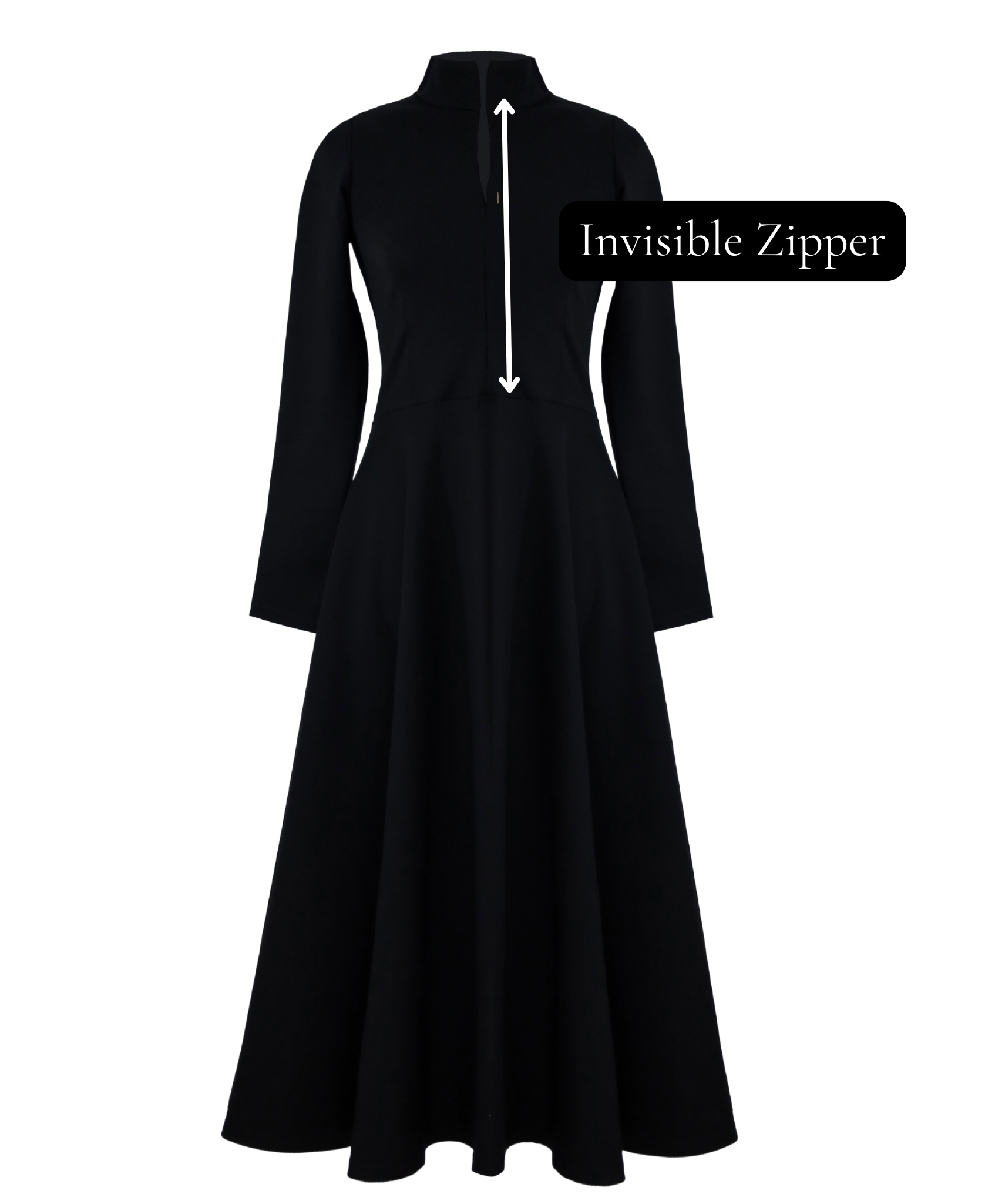 Midi dress ‘Passepartout’ black