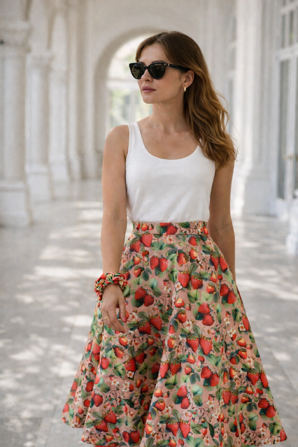 Scrunchie rosa alla fragola