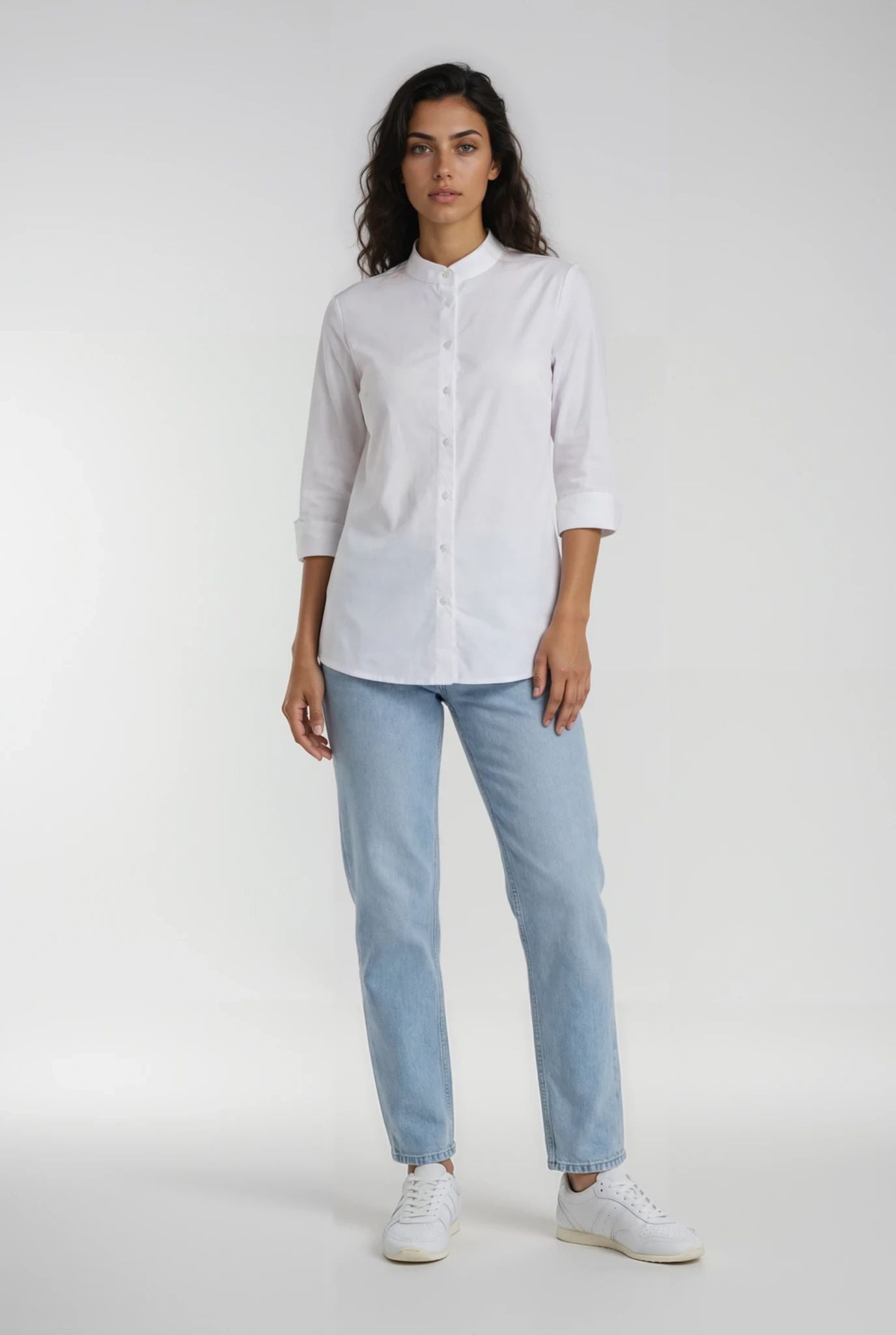 Bluse mit Stehkragen