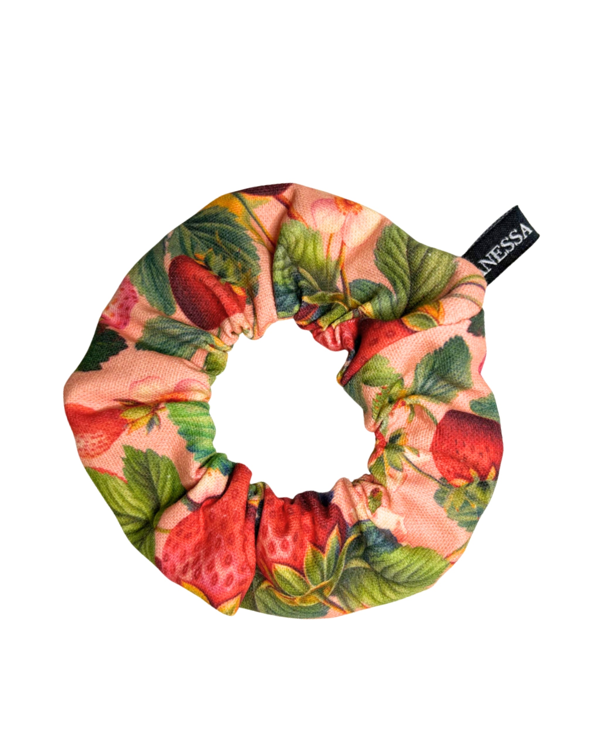 Scrunchie Erdbeeren rosa