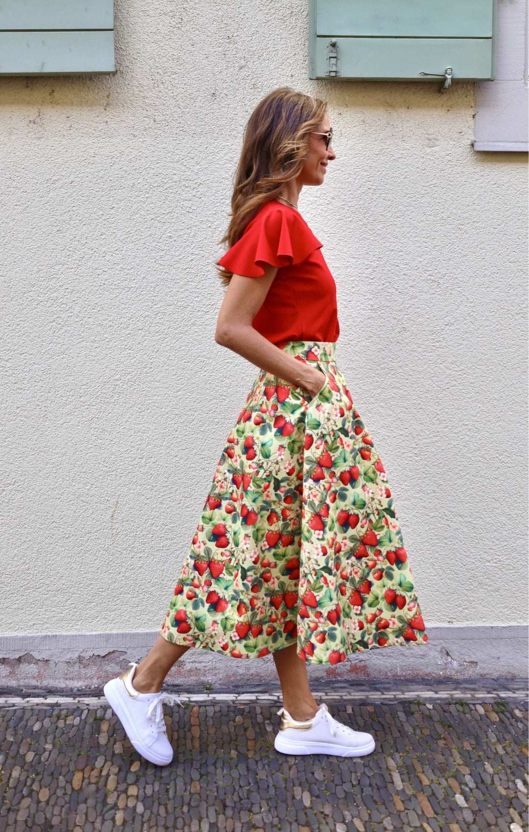 Midirock Fragole Mint mit Taschen