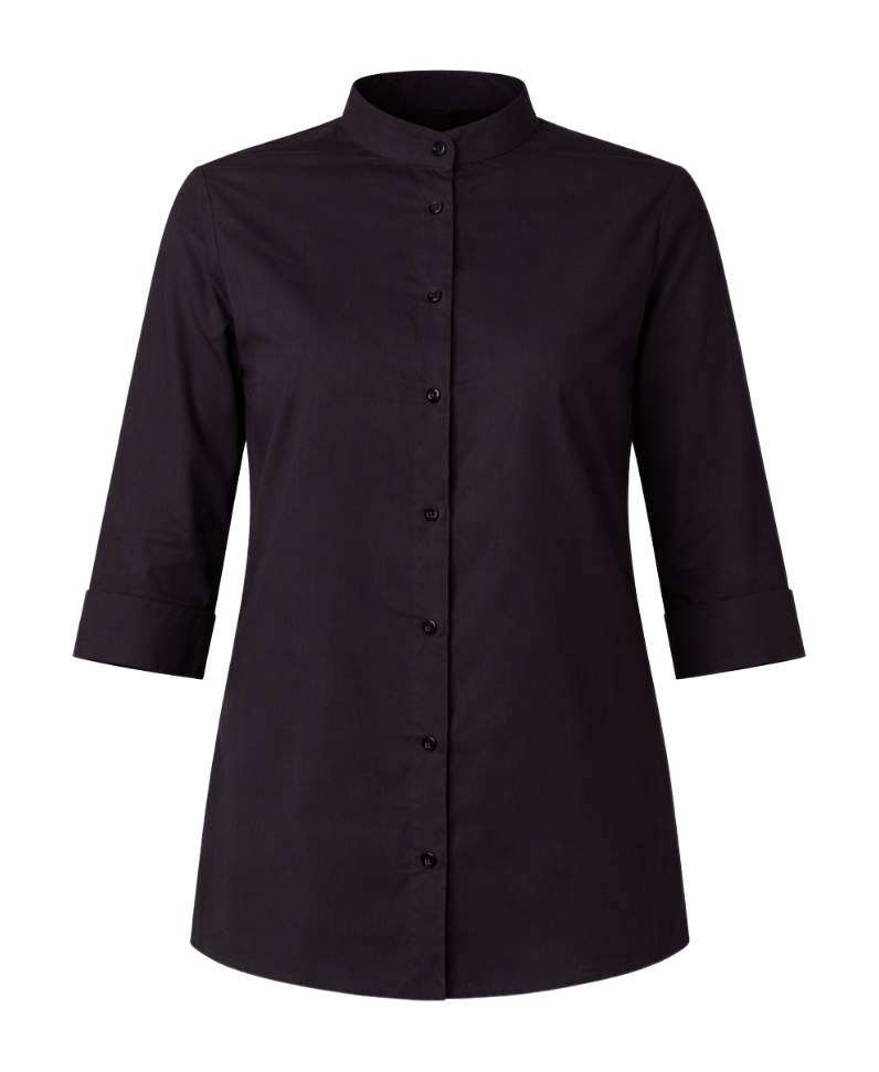 Bluse mit Stehkragen schwarz