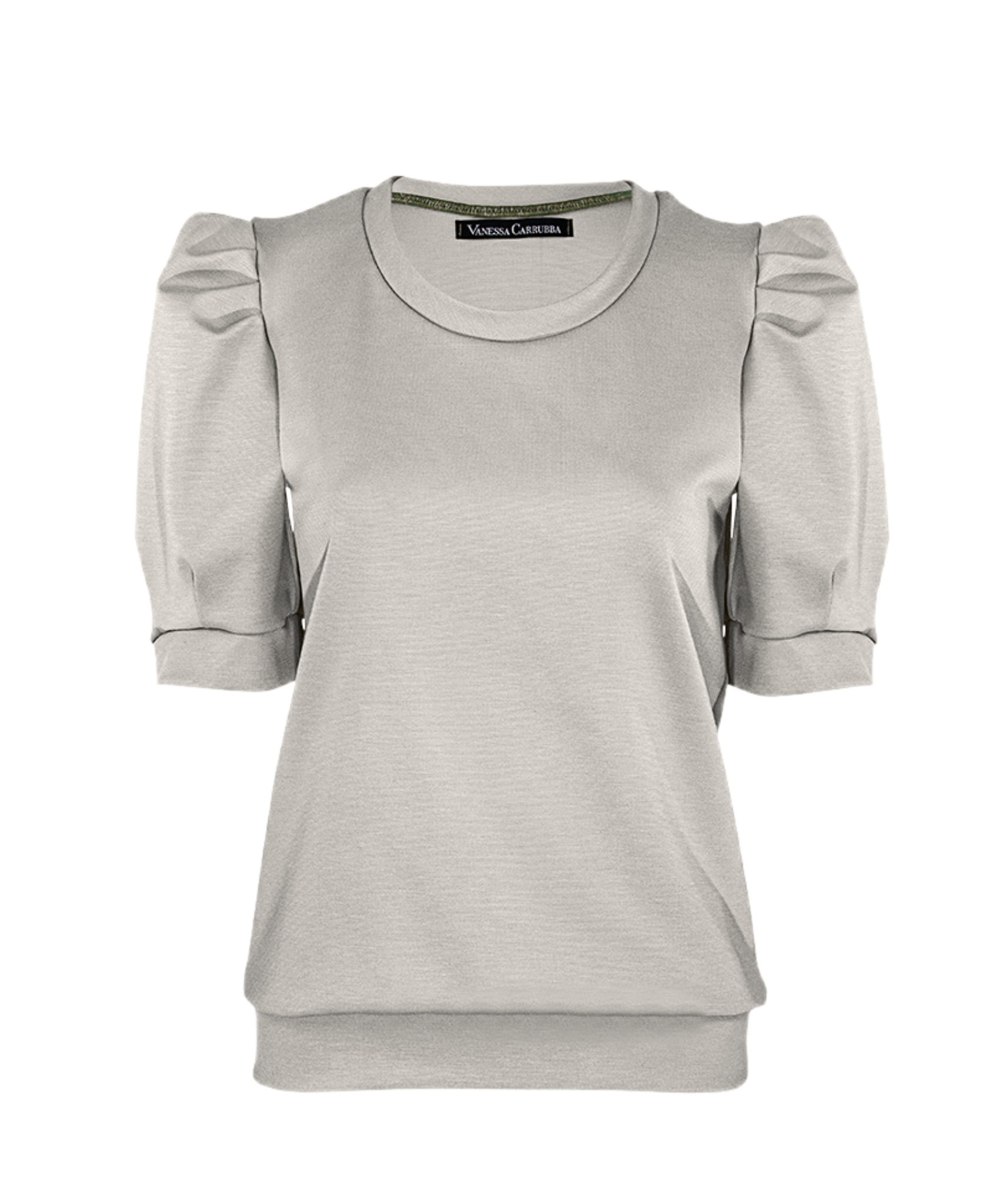 Oberteil mit Pufferärmeln Champagner