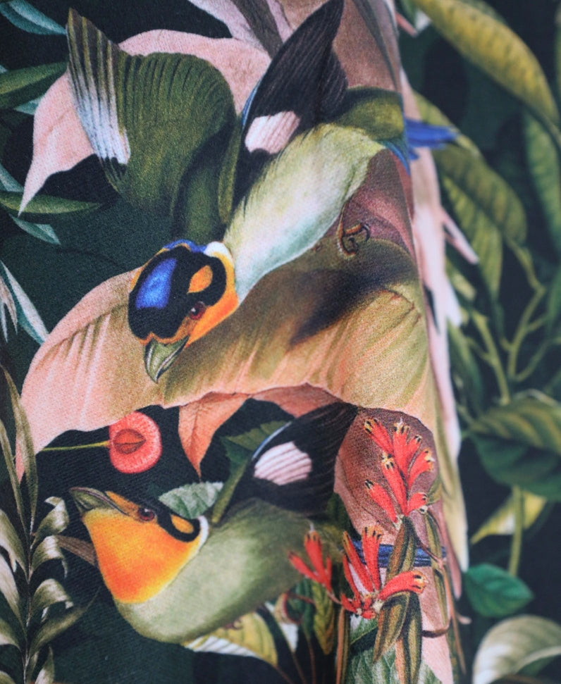 Midirock Birds schwarz mit Taschen