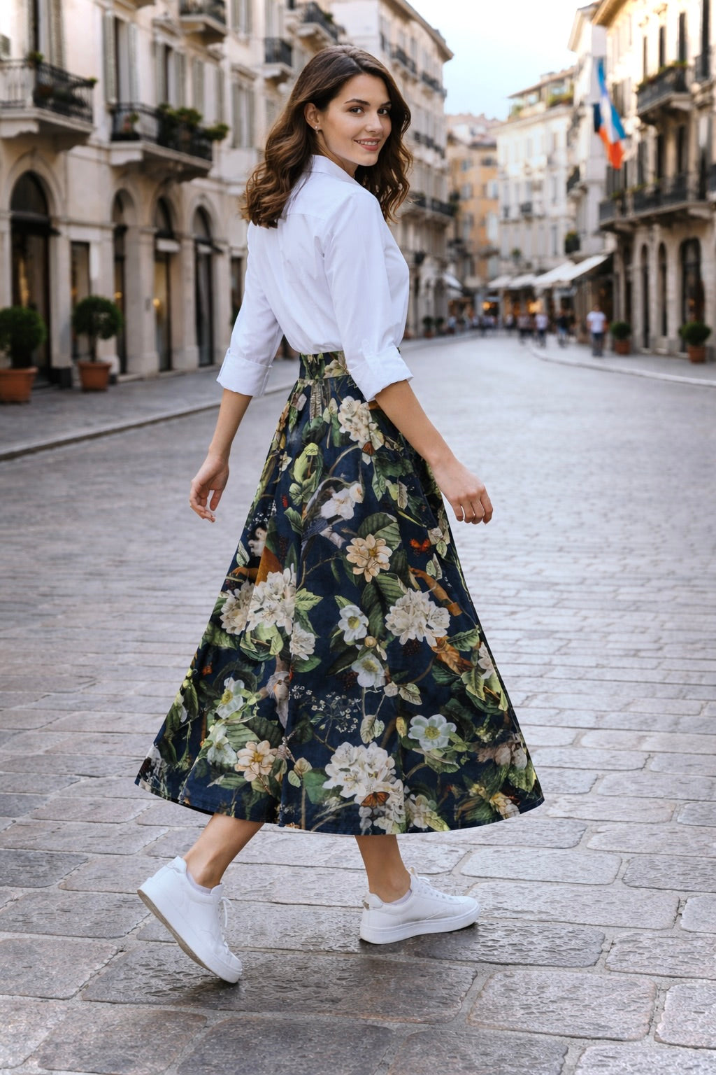 Gonna midi Monkey con tasche