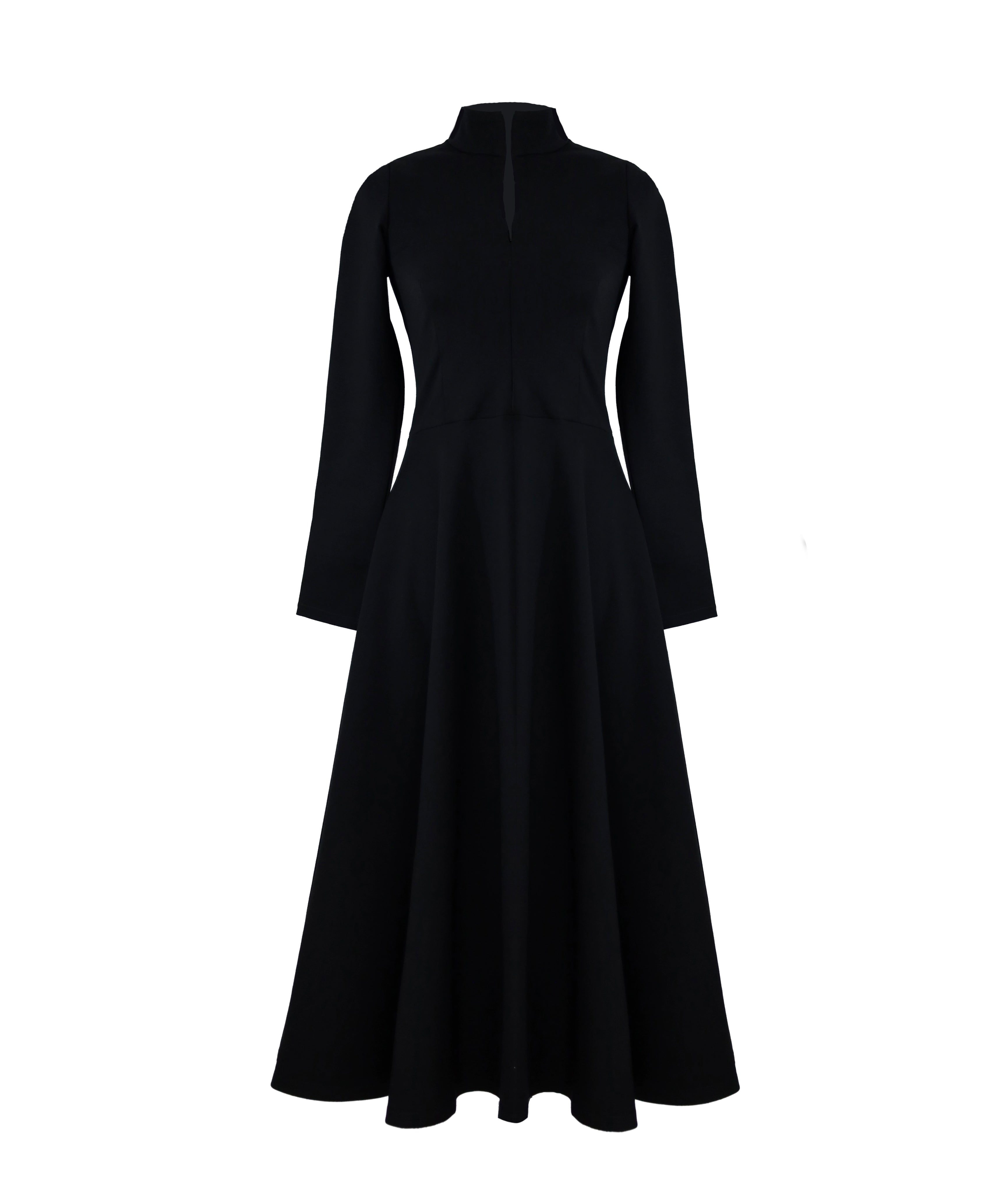 Midikleid Passepartout schwarz