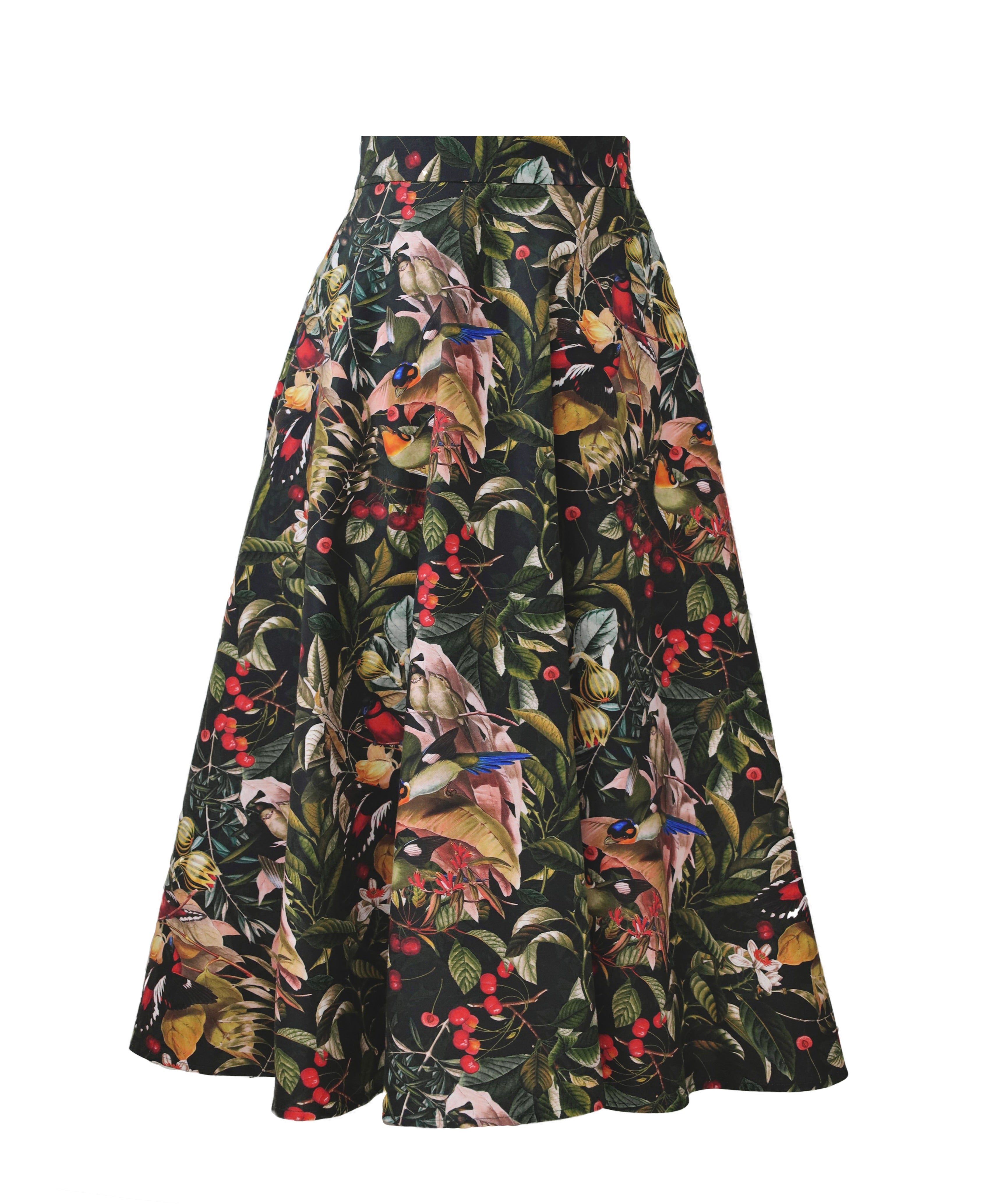 Midirock Birds schwarz mit Taschen