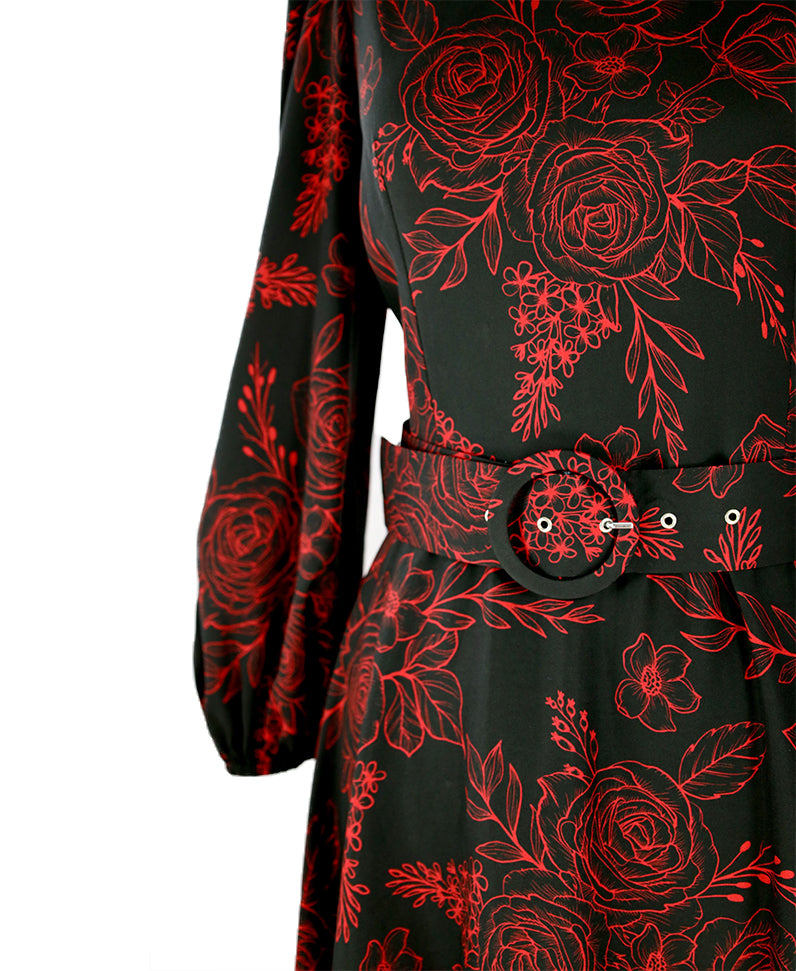 Midikleid Rosen